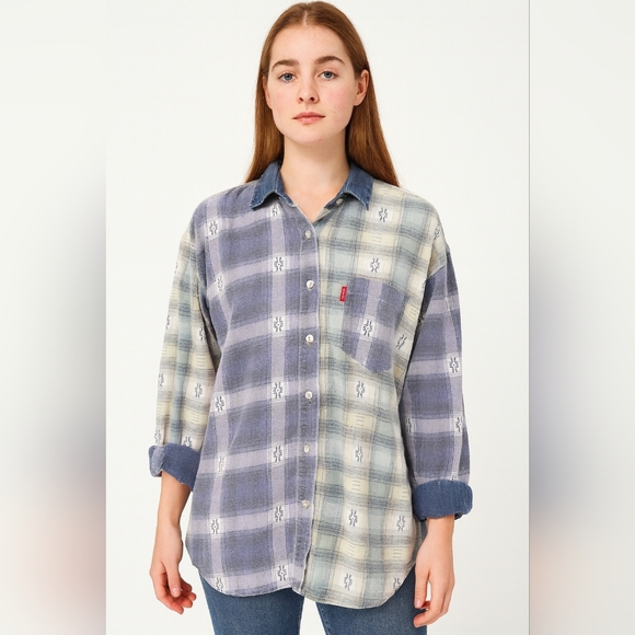 Vintage Tops - D Mode Classix Vintage 80s Western Womens Button Front Top Size‎ Medium